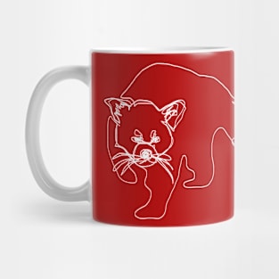 Red Panda single line sketch Mug